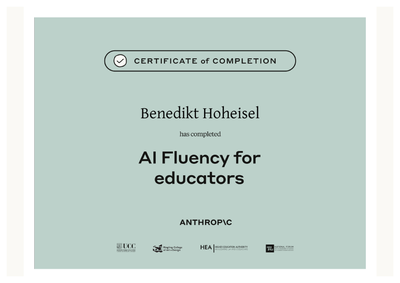 Zertifikat: AI Fluency for Educators